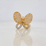Butterfly Ring 4.5g / T7 Two Yellow White Golds 18K