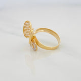Butterfly Ring 4.5g / T7 Two Yellow White Golds 18K