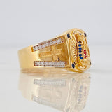 Anillo Virgen de Guadalupe 6.15g / T9 1/2 Dos Oros Amarillo Blanco 18K