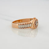 Crown Ring 3.6g / T9 Two White Rose Golds 18K