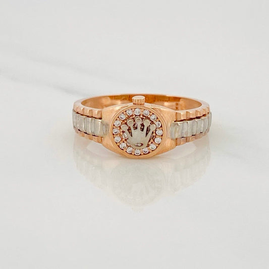 Crown Ring 3.6g / T9 Two White Rose Golds 18K