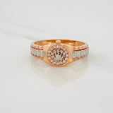 Crown Ring 3.6g / T9 Two White Rose Golds 18K