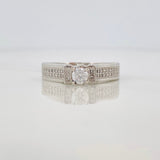 Anillo Solitario 5g / T7 1/4 Oro Blanco 18K