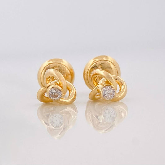 Stud Earrings Elice 0.85g / in / 5mm Yellow Gold 18K