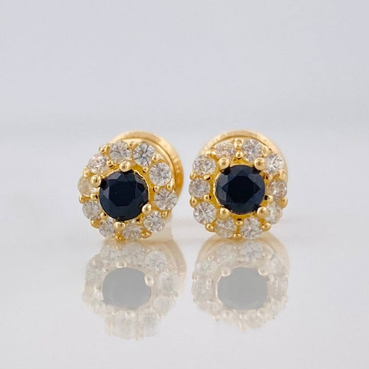Stud Earrings Flower 1.1g / in / 5.7mm Yellow Gold 18K