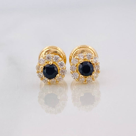 Stud Earrings Flower 1.1g / in / 5.5mm Yellow Gold 18K