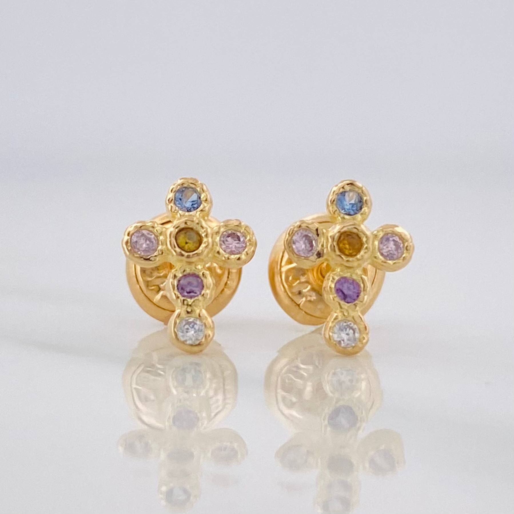 Topos Cruz 0.9g / in / 2.25mm Oro Amarillo 18K