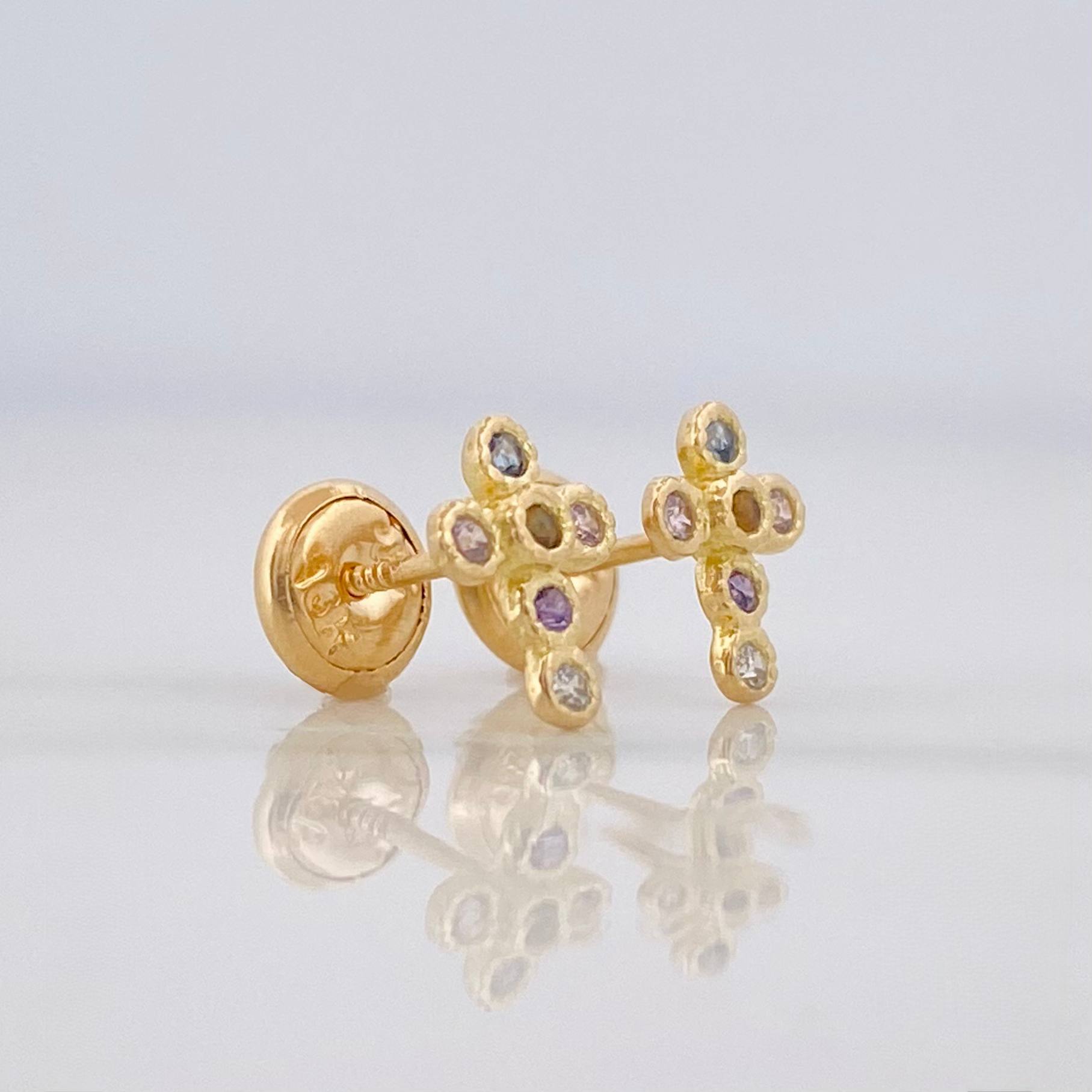 Topos Cruz 0.9g / in / 2.25mm Oro Amarillo 18K