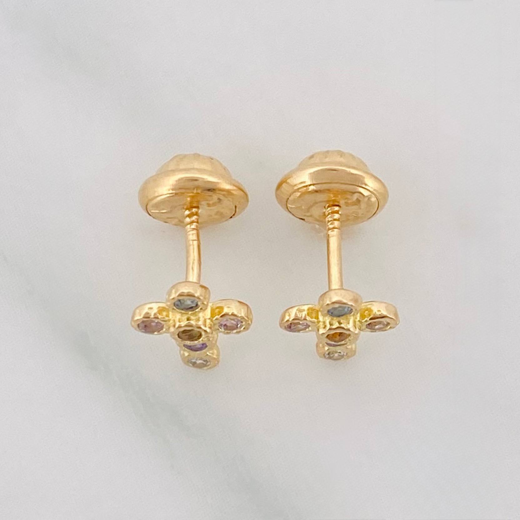 Topos Cruz 0.9g / in / 2.25mm Oro Amarillo 18K