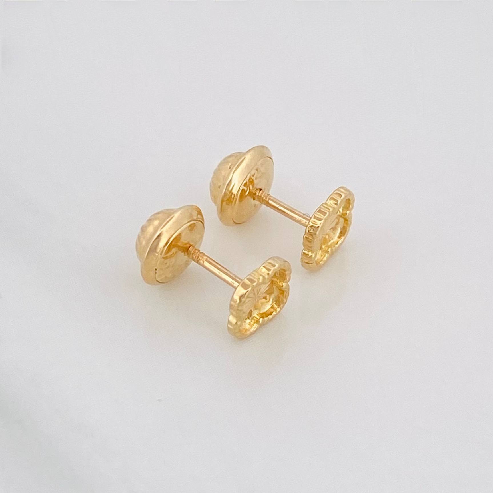 Clover Stud Earrings 0.75g / in / 5.15mm 18K Yellow Gold