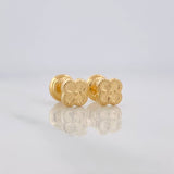 Clover Stud Earrings 0.65g / in / 5mm Yellow Gold 18K