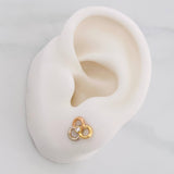 Stud Earrings Helix 0.85g / in / 8.85mm Three Golds 18K