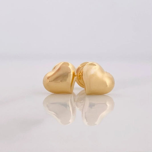Stud Earrings Heart 0.75g / in / 7.2mm Yellow Gold 18K