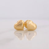 Stud Earrings Heart 0.75g / in / 7.2mm Yellow Gold 18K
