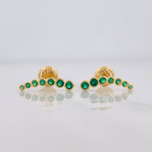 Stud Earrings Circles 0.95g / in / 3mm Yellow Gold 18K