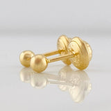 Topos Bola Lisa 0.5 g / in / 3 mm Oro Amarillo 18K