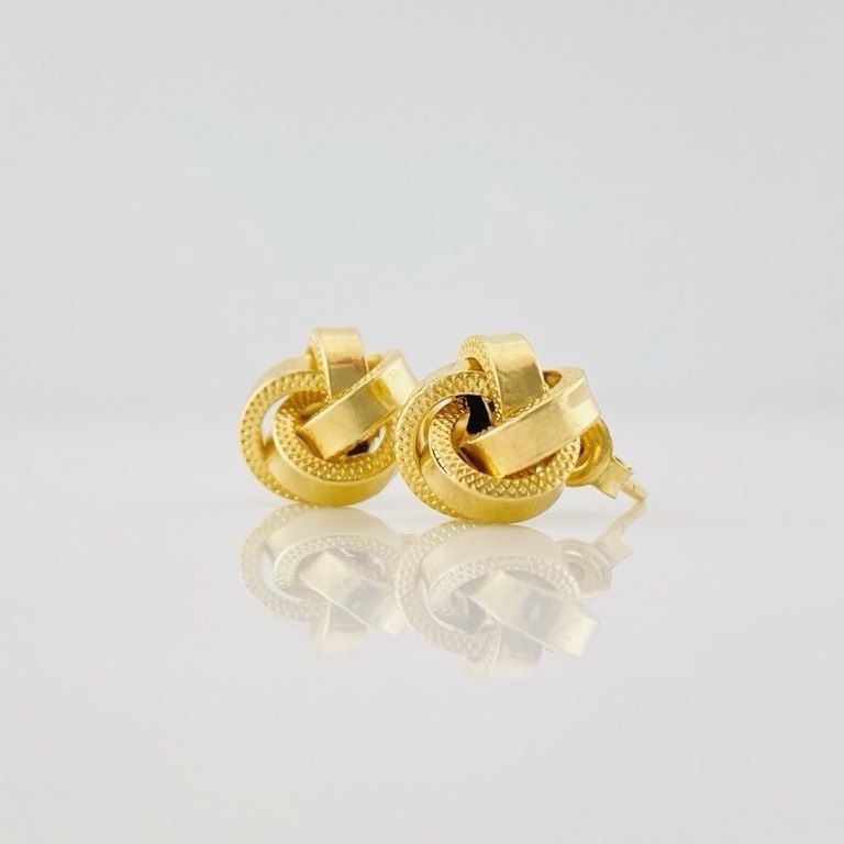 Stud Earrings Nudo 1.6g / in / 9.2mm Yellow Gold 18K