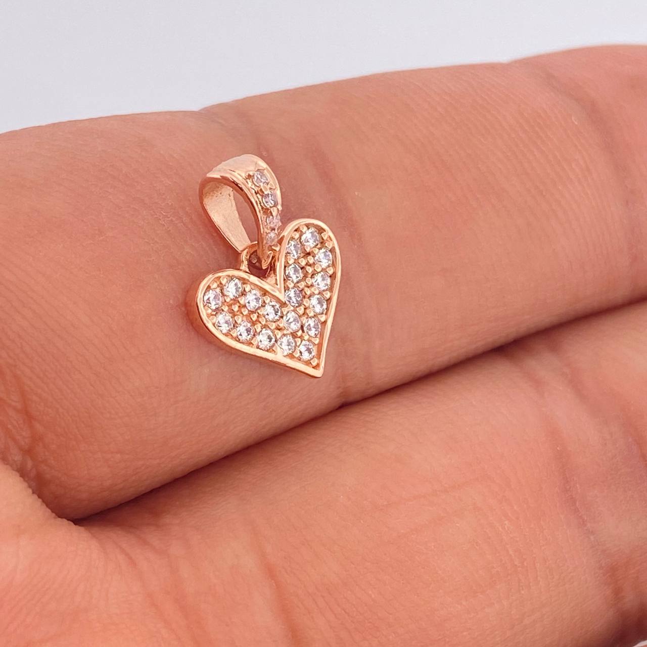 Dije Corazon 1.05gr / 1/2 in / Oro Rosa 18K &
