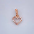 Dije Silueta Corazon 0.65gr / 3/4 in / Oro Rosa 18K &