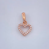 Dije Silueta Corazon 0.65gr / 3/4 in / Oro Rosa 18K &