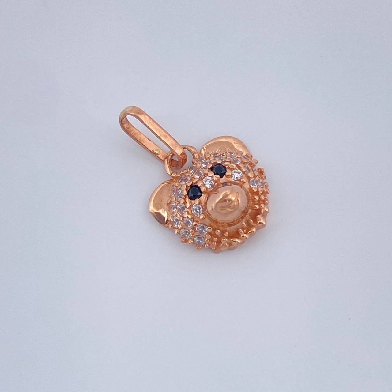 Dije Oso 1.05gr / 1/2 in / Oro Rosa 18K &