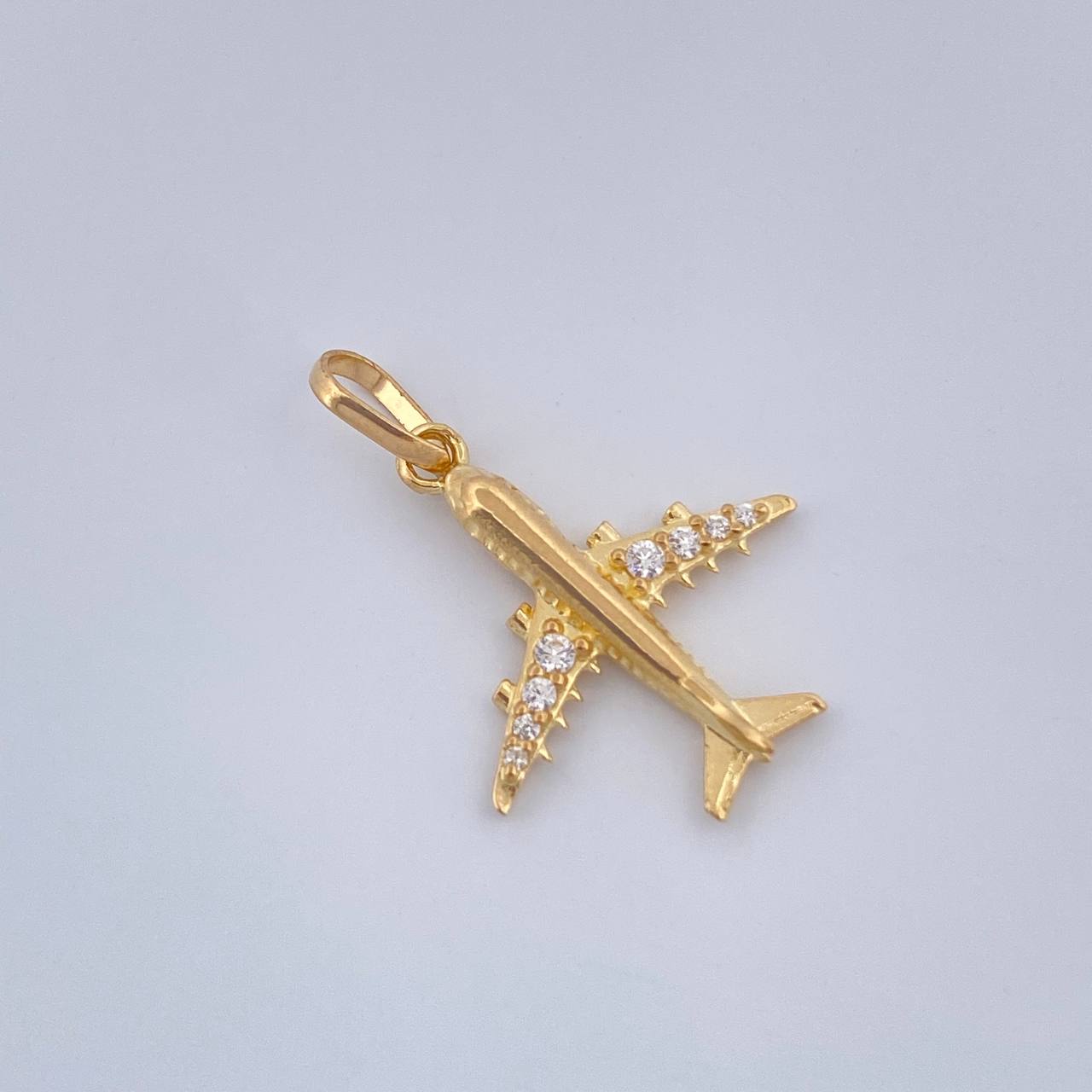 Dije Avion 1.15gr / 1 in / Oro Amarillo 18K &