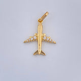 Dije Avion 1.15gr / 1 in / Oro Amarillo 18K &