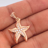 Pendant Starfish 3.4gr / 1 1/4 in / Rose Gold 18K &