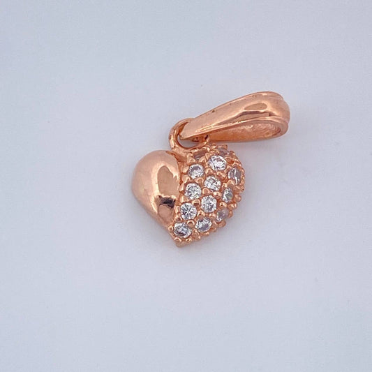 Dije Corazon 0.7gr / 1/2 in / Oro Rosa 18K &