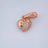 Dije Corazon 0.7gr / 1/2 in / Oro Rosa 18K &