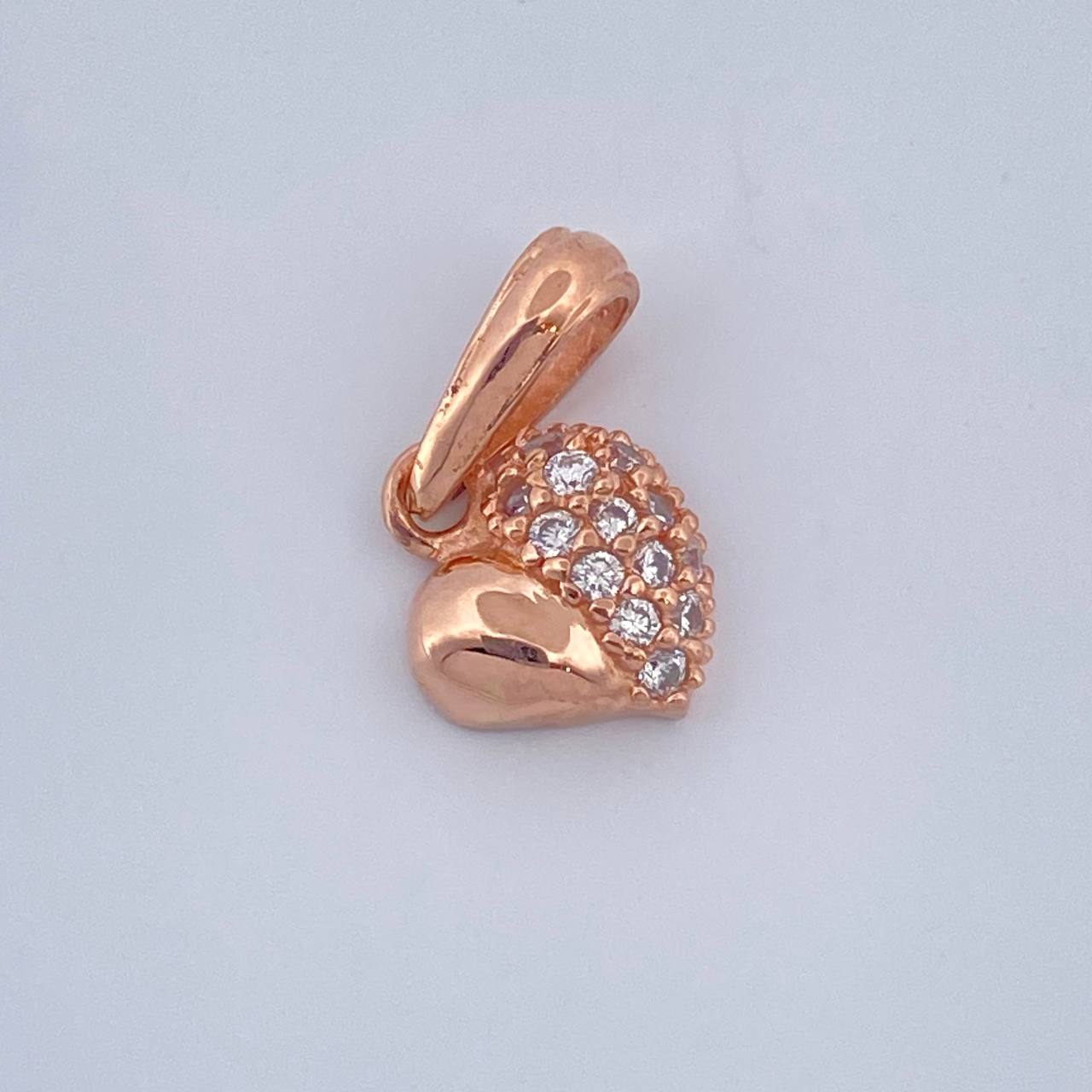 Dije Corazon 0.7gr / 1/2 in / Oro Rosa 18K &