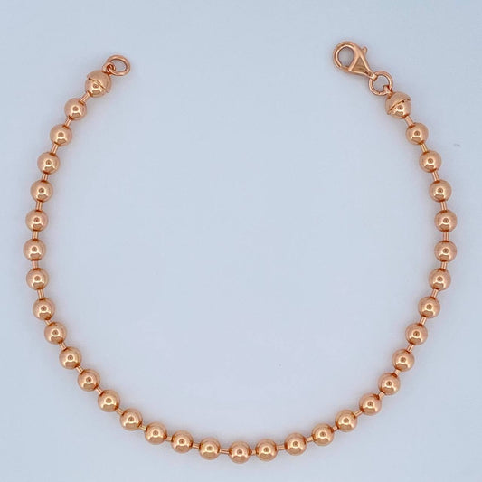 Pulso Militar 6.65gr / 8 in / 4mm Oro Rosa +3 18K &