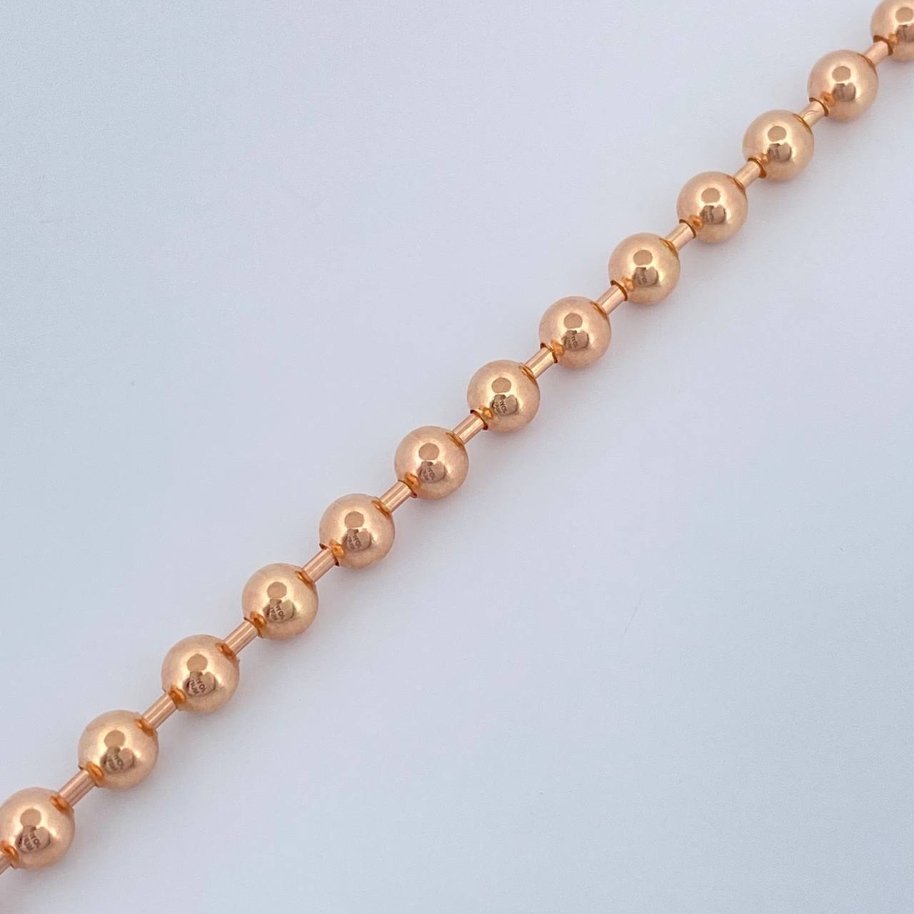 Pulso Militar 6.65gr / 8 in / 4mm Oro Rosa +3 18K &