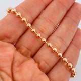 Pulso Militar 6.65gr / 8 in / 4mm Oro Rosa +3 18K &