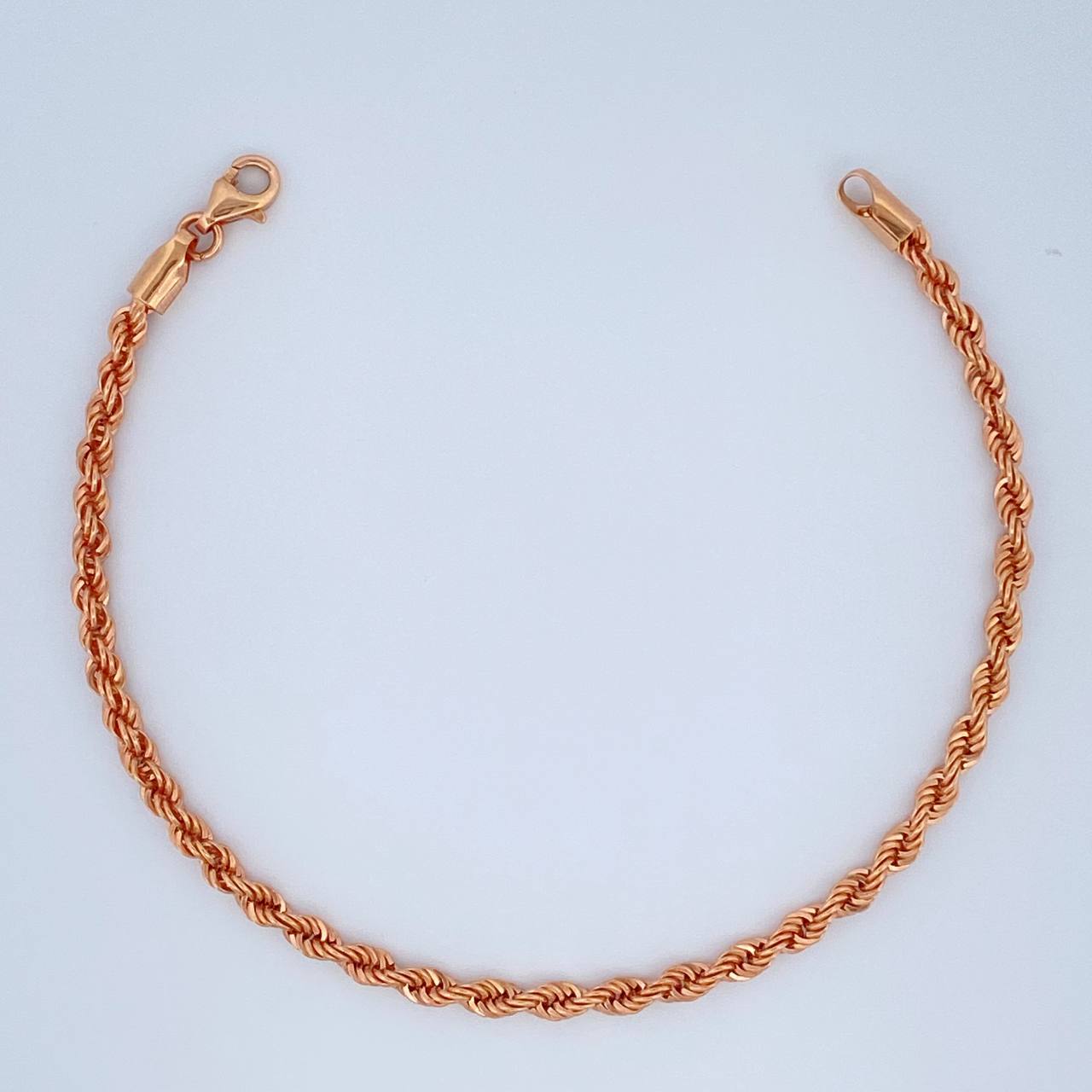 Rope Bracelet 2.85gr / 7 1/2 in / 3mm Rose Gold +3 18K &