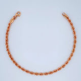 Rope Bracelet 2.85gr / 7 1/2 in / 3mm Rose Gold +3 18K &