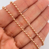 Cadena Militar 13gr / 23 3/4 in / 2mm Oro Rosa +3 18K &