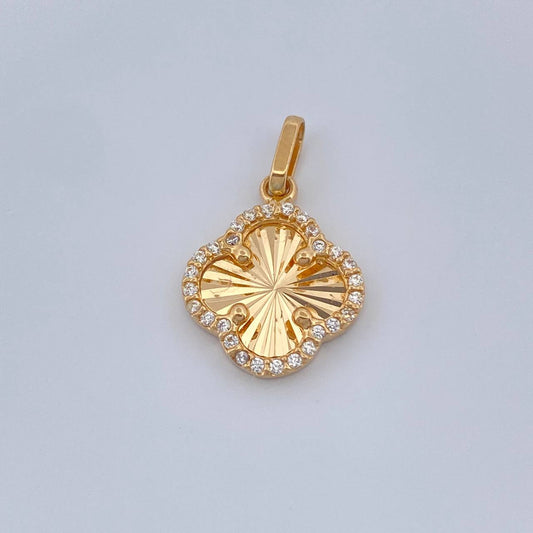Dije Trebol 1.25gr / 3/4 in / Oro Amarillo Nac.Esp. 18K &