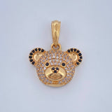 Dije  Oso 2.7gr / 3/4 in / Oro Amarillo 18K &