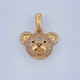 Dije Oso 2.7gr / 3/4 in / Oro Amarillo 18K &