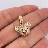 Dije Oso 2.7gr / 3/4 in / Oro Amarillo 18K &