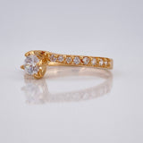 Churumbela Inverted Line Ring 1.7gr / T6 1/2 / Yellow Gold 18K &
