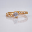 Churumbela Inverted Line Ring 1.7gr / T6 1/2 / Yellow Gold 18K &