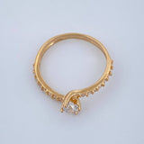 Churumbela Inverted Line Ring 1.7gr / T6 1/2 / Yellow Gold 18K &