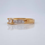 Anillo Churumbela 2.95gr / T7 / Oro Amarillo Oro Blanco 18K &