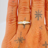 Anillo Churumbela 2.95gr / T7 / Oro Amarillo Oro Blanco 18K &