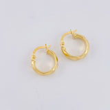 Candongas Lineas Espiral 1.25g / 1/2 in Oro Amarillo 18K