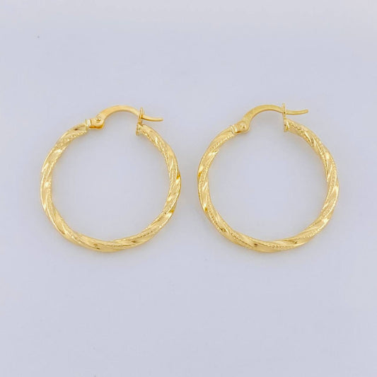 Hoop Earrings Sami 1.55g / 1 in Yellow Gold 18K