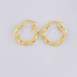 Candongas Entorchadas Punteadas 1.95g / 2.2cm Oro Amarillo 18K