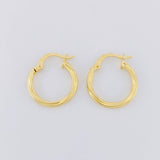 Candongas Espiral 1.2g / 3/4 in Oro Amarillo 18K